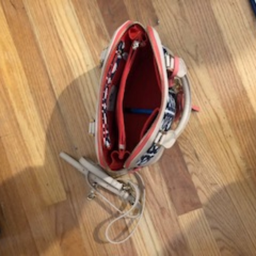 Spartina Tan Green and Orange Shoulder Bag